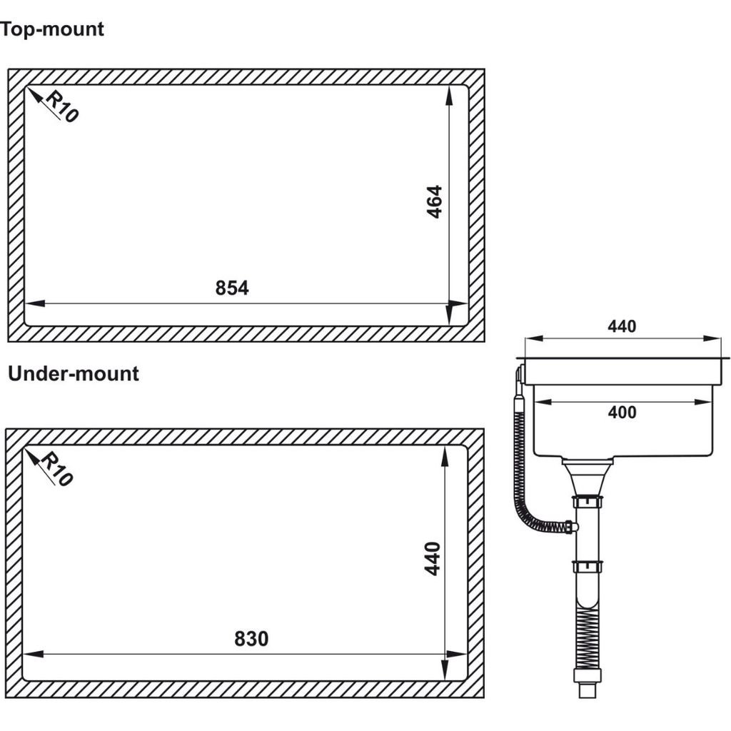 Chậu rửa chén Hafele 870mm HS21-SSN2S90 567.94.030