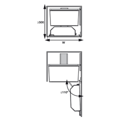 Rổ kéo 3 tầng, cao ≥800mm, rộng 600mm MS: 545.94.650