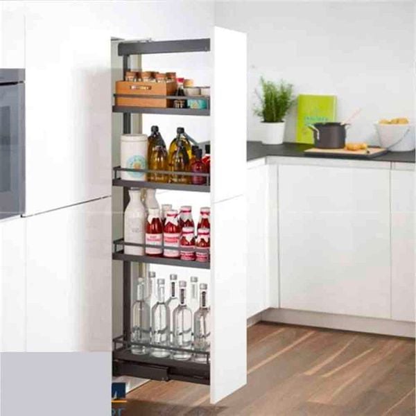 Tủ đồ khô 4 tầng Kesseböhmer 300mm dạng rổ lưới 546.54.211