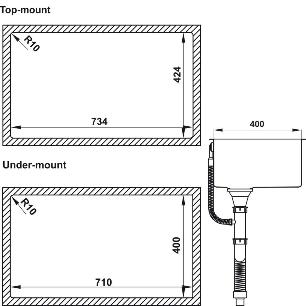 Chậu rửa chén Hafele 750mm HS21-SSD1S60 567.94.010