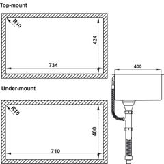 Chậu rửa chén Hafele 750mm HS21-SSD1S60 567.94.010
