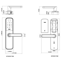 Khóa điện tử vân tay BAUMA BM610 Thân khóa nhỏ 912.20.392