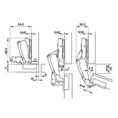 Bản lề giảm chấn Hafele METTALAMAT 155° 334.00.005