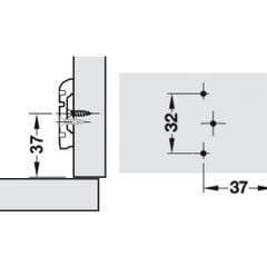 Đế bản lề inox 304 Hafele 315.98.570