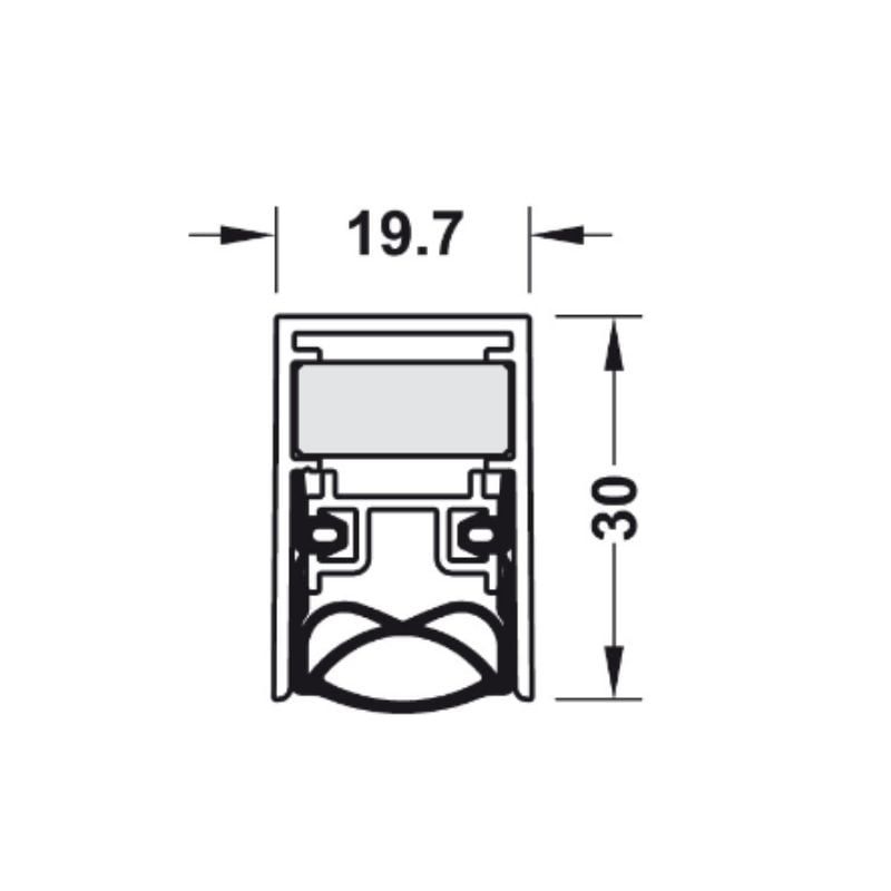 Thanh chắn bụi tự động DDS20 dài 1230mm Hafele 950.05.916