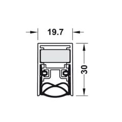 Thanh chắn bụi tự động DDS20 dài 1230mm Hafele 950.05.916