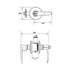 Khoá tròn gạt DIY Hafele màu niken mờ 489.10.170