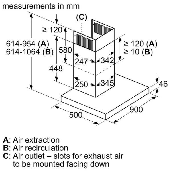 Máy hút mùi gắn tường Bosch 90cm DWB98JQ50B Series 6