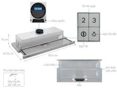 Máy hút mùi âm tủ Bosch 900mm DFT93AC50 Series 4