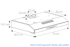 Máy hút mùi âm tủ Hafele HC-B705B 533.87.797