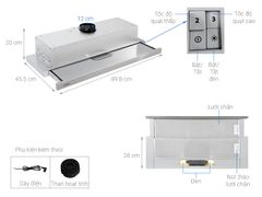 Máy hút mùi Hafele âm tủ 90cm HH-TI90D 539.81.085