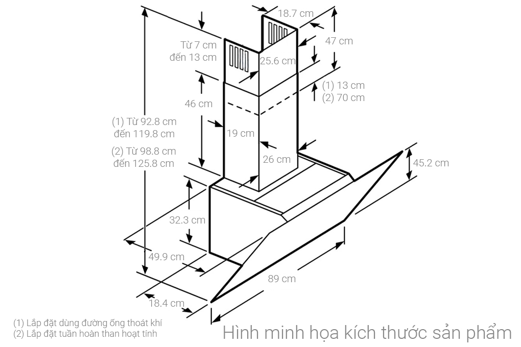 Máy hút mùi gắn tường Bosch 89cm DWK97JQ60B Series 6