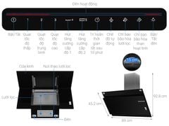 Máy hút mùi gắn tường Bosch 89cm DWK97JQ60B Series 6