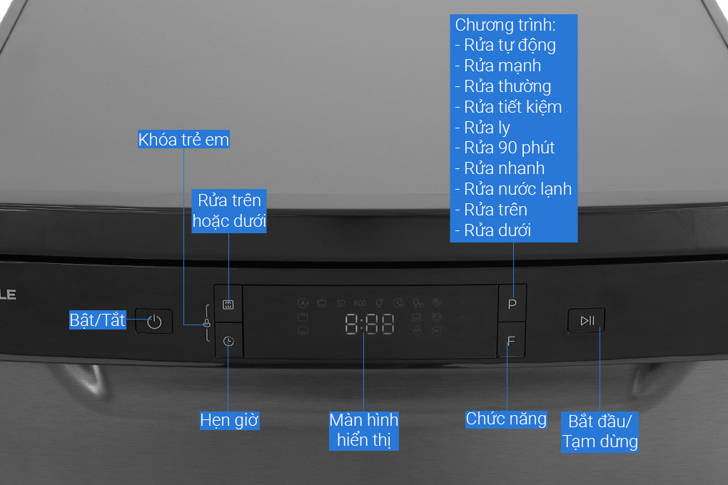 [MT] Máy rửa chén độc lập Hafele HDW-F602EB 538.21.360