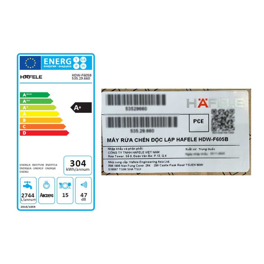 Máy rửa chén Hafele HDW-F605B 535.29.660