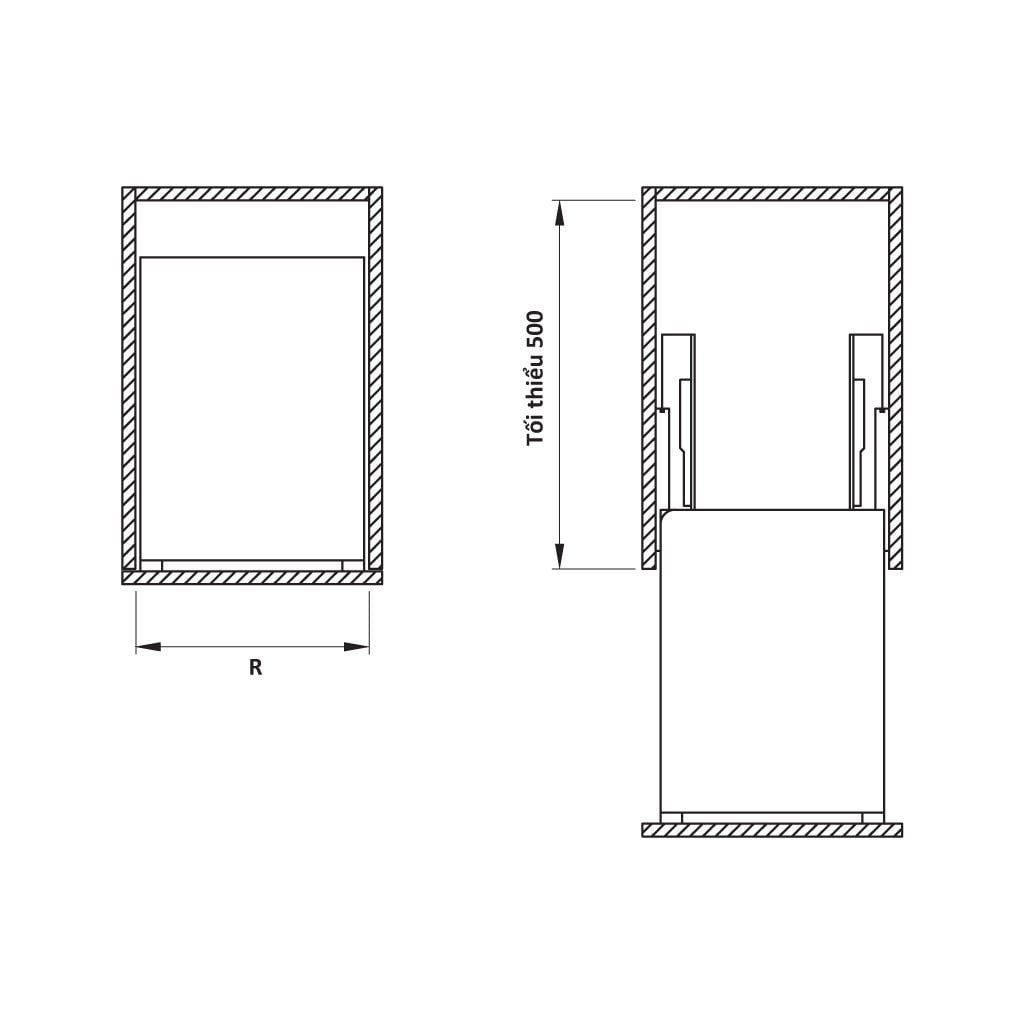 Giá dao thớt Hafele 300mm Inox 304 549.20.018