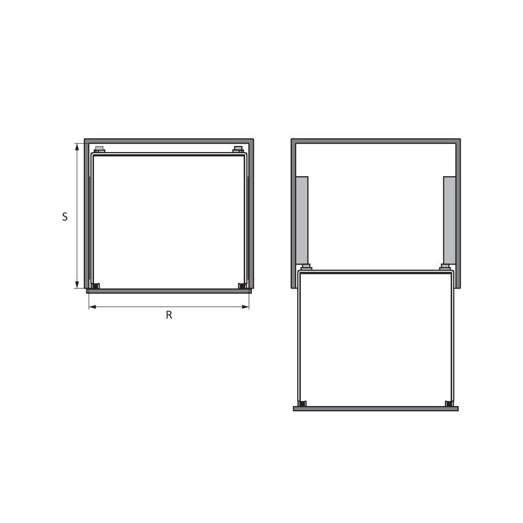 Kệ để chén đĩa Hafele 600mm Inox 304 549.08.003