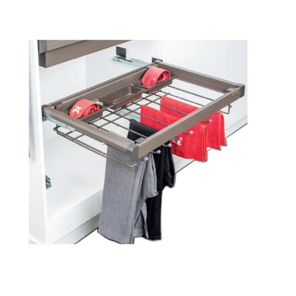 Móc treo quần với hộp nhựa Häfele 800mm màu nâu 807.95.113