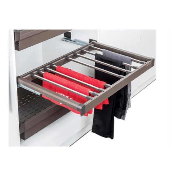 Móc treo quần Häfele 800mm màu nâu 807.95.123