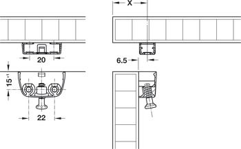 Bas nối trên Hafele 262.72.701