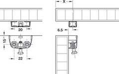 Bas nối trên Hafele 262.72.701