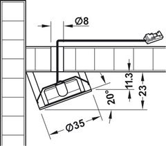 Nắp che lắp nổi hình tròn màu bạc Hafele 833.72.832