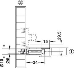 Ốc liên kết cho gỗ dày Từ 15mm Hafele 262.26.532