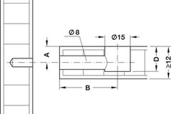 Ốc liên kết cho gỗ dày Từ 19mm Hafele 262.26.535
