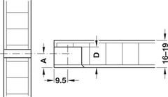 Vỏ nối Rafix 20 không vành cho lắp bằng mặt, nhựa, với cơ cấu siết màu trắng Hafele 263.50.705