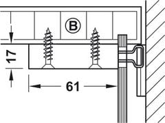 Bas treo tủ bếp Hafele 290.00.740