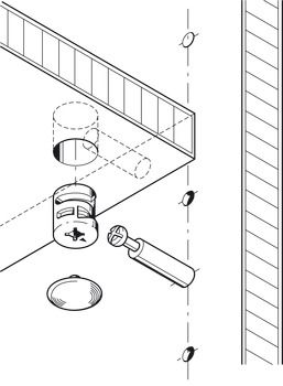 Ốc liên kết cho gỗ dày Từ 19mm Hafele 262.26.535