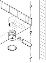 Ốc liên kết cho gỗ dày Từ 19mm Hafele 262.26.535