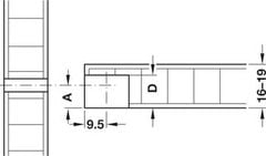 Vỏ nối Rafix Tab 20 không vành, nhựa, không có cơ cấu siết màu trắng Hafele 263.09.731