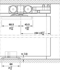 Bánh xe trượt kính bên trái 941.02.022