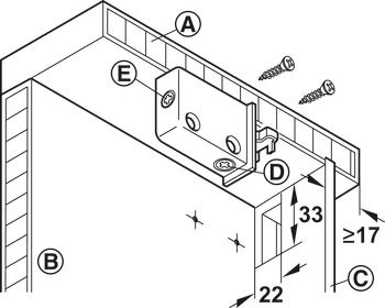 Bas treo tủ bếp Hafele - Bên phải 290.00.700