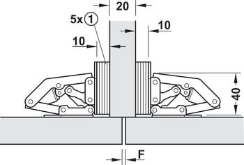Bản lề Hafele Easy Mont góc mở 90° 343.33.970