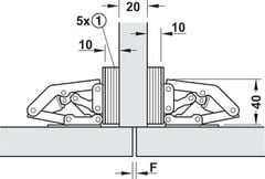 Bản lề Hafele Easy Mont góc mở 90° 343.33.970