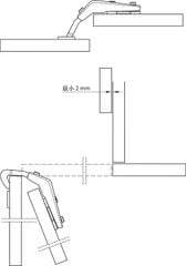 Bản lề nối góc 135 độ Häfele 311.83.516