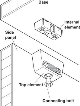 Bas nối trên Hafele 262.72.701