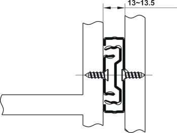 Ray bi 3 tầng Hafele 350mm Màu đen 494.02.452