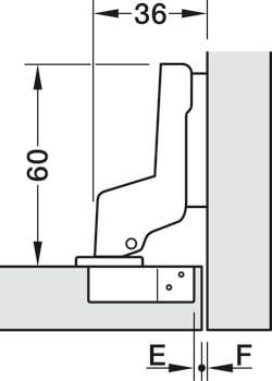 Bản lề bật Hafele loại lọt lòng 311.88.532