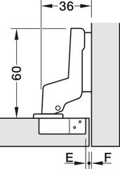 Bản lề bật Hafele loại lọt lòng - Không giảm chấn 311.88.532