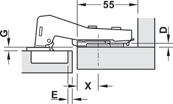 Bản lề Metalla A 90° cho góc mù Hafele 311.83.901
