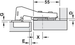 Bản lề Metalla A 90° cho góc mù Hafele 311.83.901