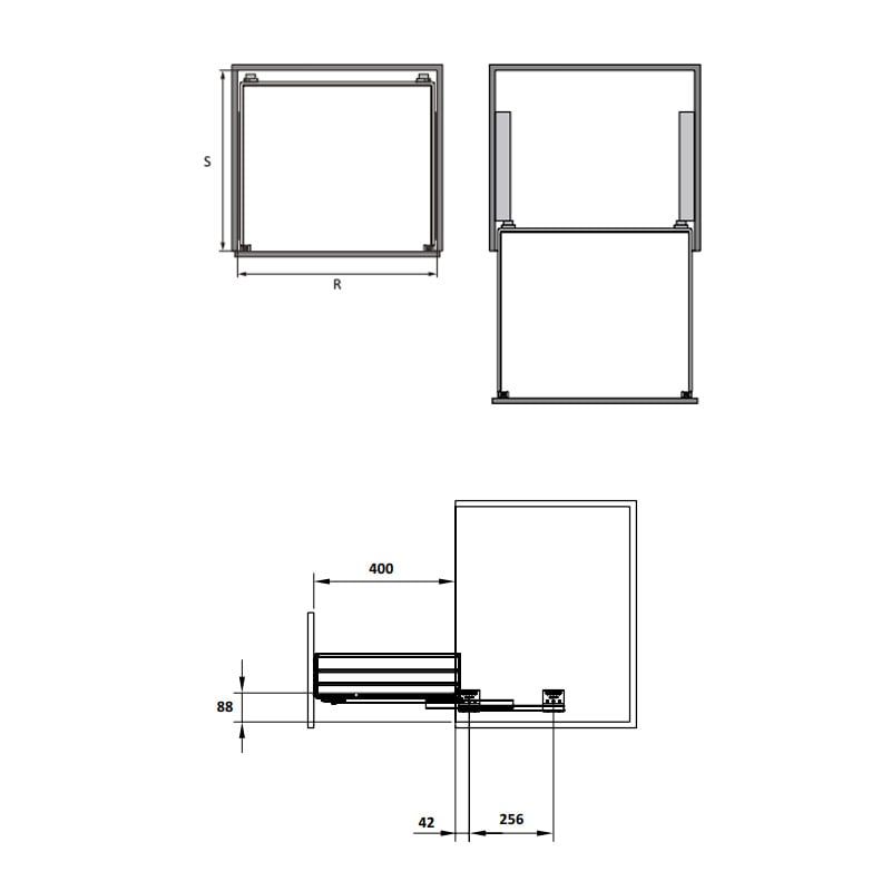 Giá xoong nồi Hafele 600mm Inox 304 549.08.023