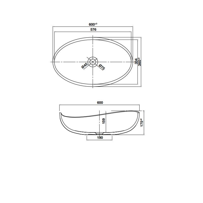 Chậu Lavabo đặt bàn HVN2013 Hafele 588.87.402