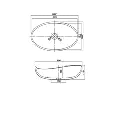 Chậu Lavabo đặt bàn HVN2013 Hafele 588.87.402
