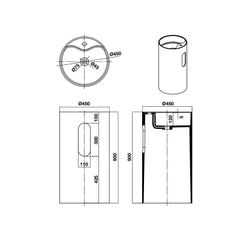 Chậu Lavabo đặt sàn Hafele 588.87.401