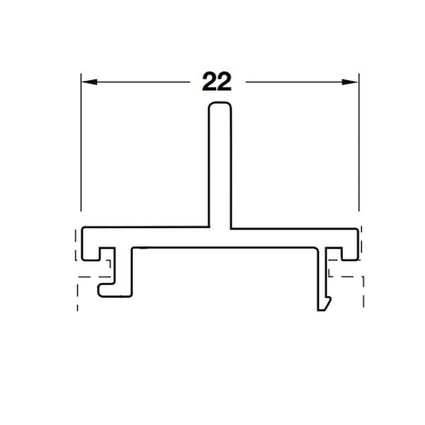 Nắp che thanh nhôm nối tường 6000mm 403.75.426