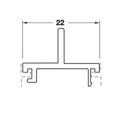 Nắp che thanh nhôm nối tường 6000mm 403.75.426